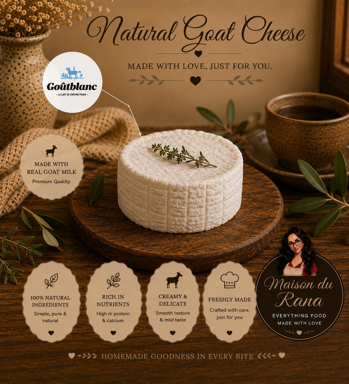 Natural Goat Cheese by Goûtblanc — Maison du Rana
