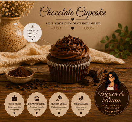 Chocolate Cupcake — Les Cupcakes Maison by Maison du Rana