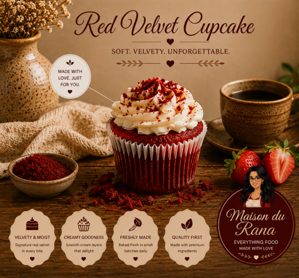 Red Velvet Cupcake — Les Cupcakes Maison by Maison du Rana