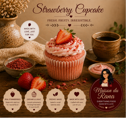 Strawberry Cupcake — Les Cupcakes Maison by Maison du Rana