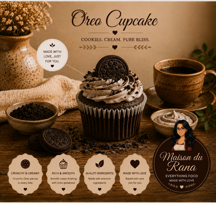 Oreo Cupcake — Les Cupcakes Maison by Maison du Rana