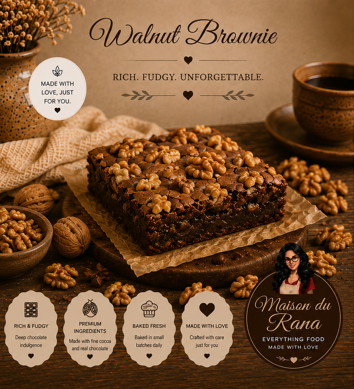 Walnut Brownie — Le Carré Maison by Maison du Rana