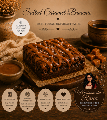 Salted Caramel Brownie — Le Carré Maison by Maison du Rana