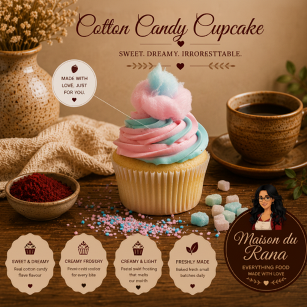 Cotton Candy Cupcake