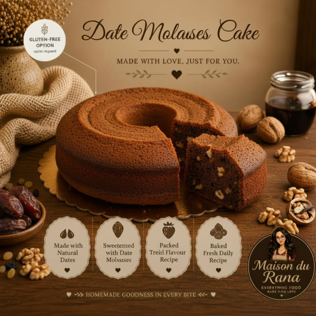 Date Molasses Cake