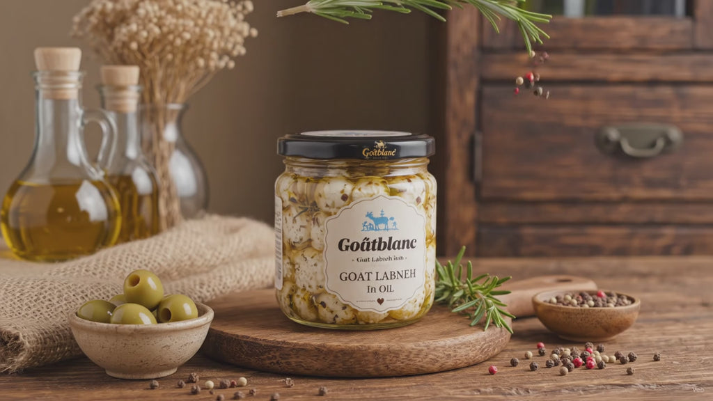 Labneh en Bocal d'Huile d'Olive (Goat Milk Labneh Balls in Olive Oil)