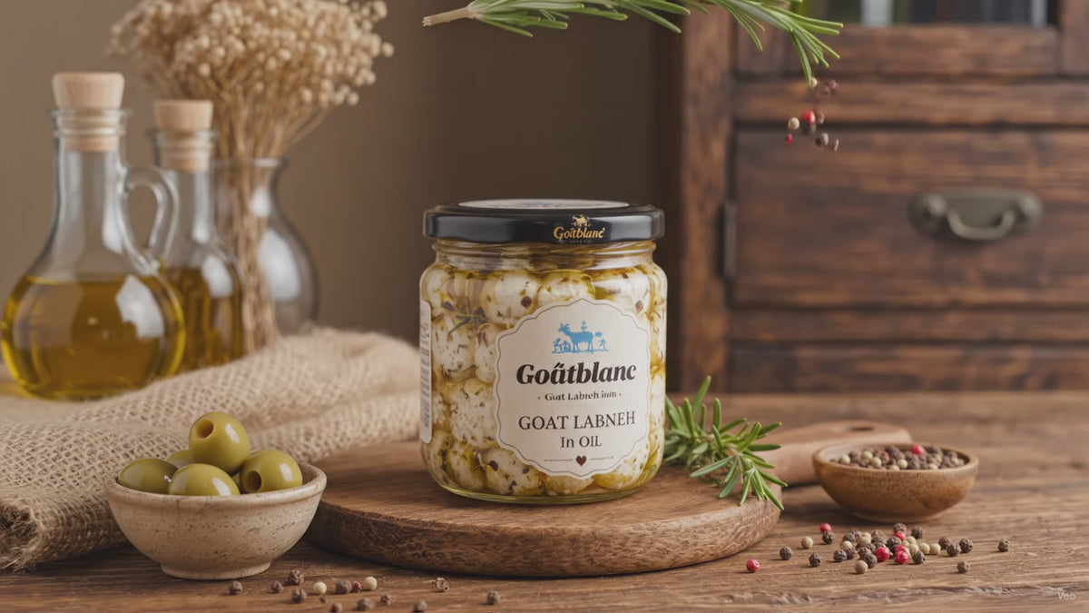 Labneh en Bocal d'Huile d'Olive (Goat Milk Labneh Balls in Olive Oil)